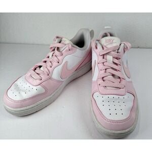 Nike Court Borough Low 2 GS Sneakers White Pink Girls Youth Size 4Y DV5456-105